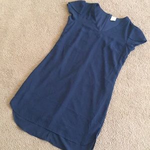 Blue chiffon with lining shift dress